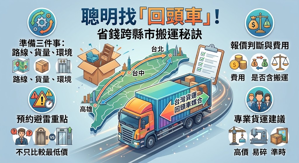 回頭車怎麼找?費用、媒合流程、注意事項與常見問題完整指南